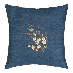 Linum Home Textiles SPRINGTIME DENIM Decorative Square Pillow Cover 18" x 18" - 1 of 4