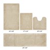 Edge Bath Rug 100% Premium Cotton Ultra-Soft Water Absorbent Tufted Solid Reversible 4 Piece Bathroom Rug Set for Machine Washable Bathmat - 2 of 4
