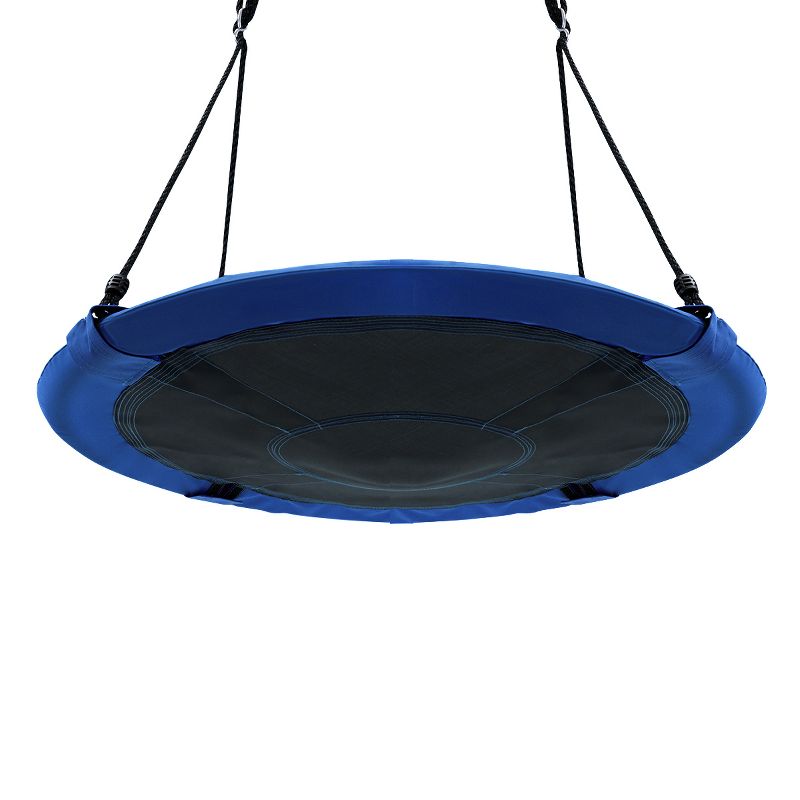 Tangkula 40" Kids'Saucer Tree Swing Seat Indoor Outdoor Play Set Grren/ Blue, 3 of 6