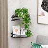 YIGII-Corner shower rack, bathroom organizer, adhesive shower rack, bathtub shelf, 3-piece set of diamond free shower rack - 4 of 4