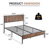 Bed Frames, Metal Bed Frames with Headboard and Footboard, Heavy Duty Platform Bed Frames with Underbed Storage, Metal Support System Bed Frames - 2 of 4
