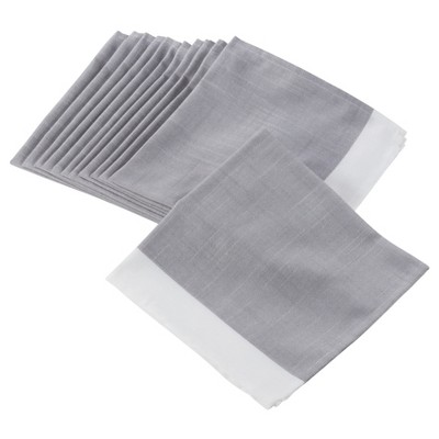 C&f Home Hemstitch Solid Slate Grey Napkin, Set Of 6 : Target