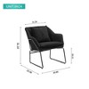 TiramisuBest Accent Arm Chair, Upholstered Light Grey with Camel Oak Wooden Legs - 4 of 4