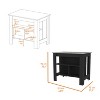 NicBex Kitchen Island Cart with 3 Open Shelves,Kitchen Island with Storage and Large Work Top,Modern Kitchen Cart,Island Table for Kitchen - 3 of 4