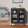 Rbied Metal File Cabinet Display Cabinet Storage Cabinet with Adjustable Shelves and Mesh Doors - 4 of 4
