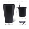 Modern Diamond Planters - 2-Pack featuring self-watering system, drain holes and water monitor. Ideal for indoor and outdoor use. - 2 of 4