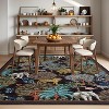 Jungle Print Washable Rug - Non-Slip Low Pile Stain Resistant Carpet for Living Room, Bedroom, Nursery, Playroom - 4 of 4