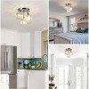 Semi Flush Mount Ceiling Light,3-Light Pendant Light,Chandelier With Clear Crystal Shades,Ceiling Lights Light Fixtures -The Pop Home - 4 of 4