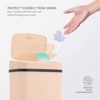 SEVOBAL Indoor Trash Cans Bedroom or Bathroom Automatic Touchless Infrared Motion Sensor Trash Can, 12L ABS Plastic Trashcan, Beige, 10.3"*7.8"*14.1" - 3 of 4
