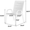 VYNXARIA 4 Piece Patio Chairs, Set of 2 Garden Chairs with Armrest High Backrest for Garden Patio Pool Beach Yard Space Saving ( Brown) - 3 of 4