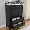 5 Drawer Dresser for Bedroom, 48'' Tall Skinny Farmhouse Chest of Drawers, Narrow Wood Dresser for Closet Living Room Apartments - 2 of 4