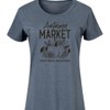 Women's - Instant Message - Autumn Market Harvest Produce Graphic T-shirt Dress - 2 of 4