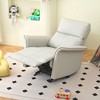 PAGED Modern 360 Degree Swivel Recliner Chair, PU Leather Rocking Chair with Side Pocket, Comfy Accent Chair for Bedroom, Living Room - 2 of 4