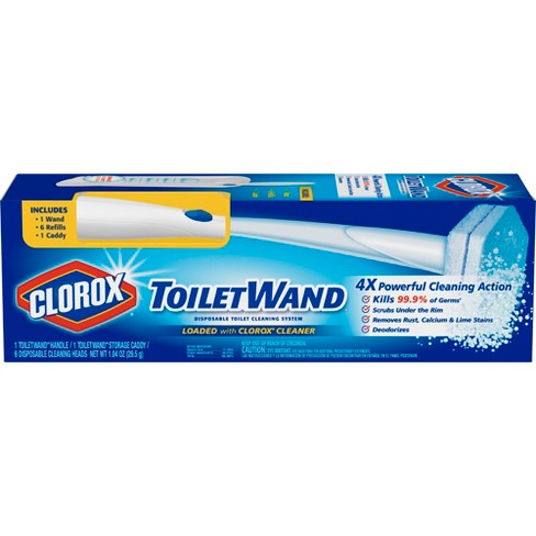 Clorox Toilet Wand Kit With Caddy & 6 Refill Heads : Target