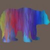 Adult Design By Humans Rainbow Watercolor Artistic Bear By Maryedenoa Racerback Tank Top - 2 of 2