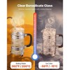 VEVOR French Press Coffee Maker, 34 Ounce 1 Liter Borosilicate Glass Coffee Press Tea Maker with Stainless Steel Filter, Silver - 3 of 4