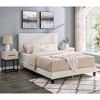 TiramisuBest Walnut 3-Piece Rubberwood Bedroom Set, Platform Bed with Two Nightstands, Queen - 2 of 4