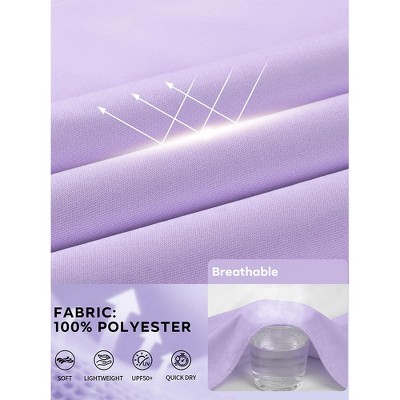 Charmo Rash Guard for Girls UPF 50+ UV Protection Swim Shirt Zip Up Long Sleeve Swim Top Athletic Shirts Purple/White 13-14 Years — фото 8