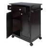 Savannah Kitchen Cart Wood/Coffee - Winsome - image 2 of 4