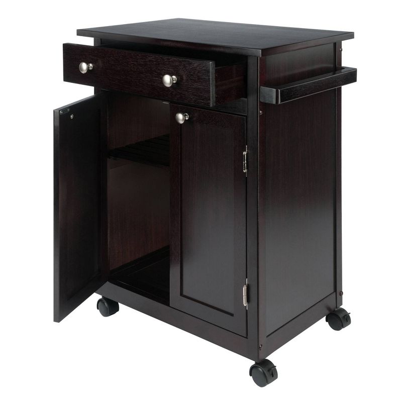 Savannah Kitchen Cart Wood/Coffee - Winsome, 3 of 14