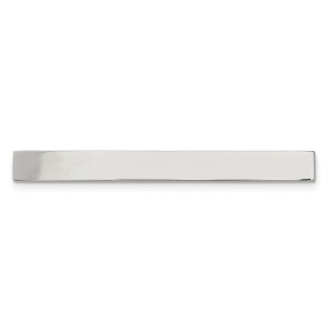 Black Bow Jewelry Stainless Steel Polished Curved Tie Bar, 5 x 52mm - 1 of 4