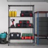 VEVOR Storage Shelving Unit with Wheels, 4-Tier Adjustable, 700 lbs Capacity, Heavy Duty Garage Shelves Metal Organizer Wire Rack, Black - 2 of 4