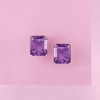 Ross-Simons 10.00 ct. t.w. Emerald-Cut Amethyst Stud Earrings in 14kt Yellow Gold - 3 of 4