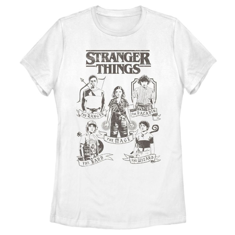 Women's Stranger Things Group Shot Classes T-Shirt, 1 of 5