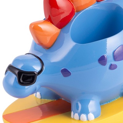 Surfin' Dino Kids' 3-Piece Colorful Resin Bathroom Set