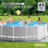 Intex Prism Frame 15' x 48" Above Ground Swimming Pool Set with Filter Pump, Ladder, Pool Cover, and Maintenance Pool Cleaning Kit with Vacuum Skimmer - 4 of 4