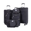 Whisen 5-Piece Set(18/23/27 in.) Luggage Sets Lightweight Softshell Suitcase with Travel Bag and Toiletry Bag - 2 of 4