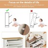 Shoe Storage Cabinet  Farmhouse Shoe Organizer with 2  Drawers and Barn Door Design  Freestanding Hidden Slim Shoe Rack Cabinet with 2 Storage D - 4 of 4