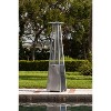 Fire Sense Pyramid Flame Patio Heater 40,000 BTU Outdoor Propane Heater Tower with Wheels - Stainless Steel - 3 of 4