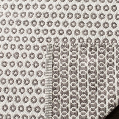 Coastal Charm Grey/Ivory 8' x 10' Handwoven Wool-Cotton Rug