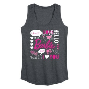 Women's - Barbie - Valentine's Collage Graphic Racerback Tank - 1 of 4