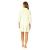 Women's Button Front Long Sleeve Tiered Dress Cover Up - 3 of 4