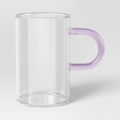 17.9 fl oz Glass Mug with Pink Handle - Room Essentials™