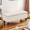 Okak Modern Functional Shoe Storage Bench with Nailhead Decor,Shoe Rack Shoe Bench with Cushion for Bedroom,Entrance - 2 of 4