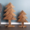Pine Wood Christmas Trees – Extra Tall Set of 2 by Melrose - 2 of 3