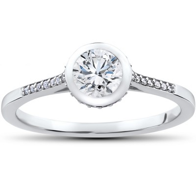 Pompeii3 5/8 ct Lab Created Diamond Aria Engagement Ring 14k White Gold