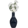 Sagebrook Home Ceramic Geometric Design Vase - Contemporary Decorative Flower Vase for Table Centerpiece Home Office Decor - 3 of 4