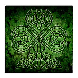 Stupell Industries Green Celtic Shamrock Knot, 30" x 30" - 1 of 4