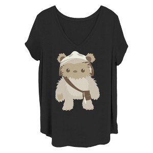 Women's Star Wars: Return of the Jedi Cute Cartoon Ewok T-Shirt - 1 of 4