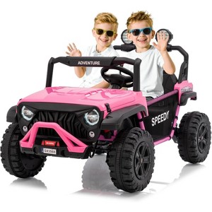 24V Kids Electric Ride-on Truck with Parent Remote Control, Spring Suspension, Parent Safety Brake, Storage, Off-Road Toy Car for Toddlers - 1 of 4