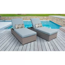 Oasis 2pk Outdoor Chaise Lounges - Spa - TK Classics