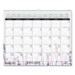 Recycled Wild Flower Wall Calendar, Wild Flowers Artwork, 15 x 12, White/Multicolor Sheets, 12-Month (Jan to Dec): 2026 - 1 of 4