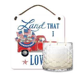 Courtside Market 13.5 oz, 3 Wick Citronella Candle & Land That I Love 10x10 Hanging Artboard Set - 1 of 4