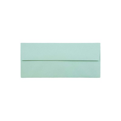 JAM Paper #10 Business Envelopes 4.125 x 9.5 Aqua Blue 1523976