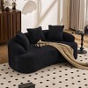 NicBex Modern Chenille Upholstered Curved Loveseat Sofa Couch with 3 Pillows,2-Seater Futon Couch Sofa for Living Room,Bedroom - 3 of 4