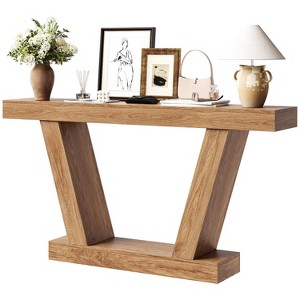 Console Sofa Table, 2-Tier Farmhouse Narrow Behind Couch Sofa, Extra-Long Accent Entryway Table for Hallway - 1 of 4